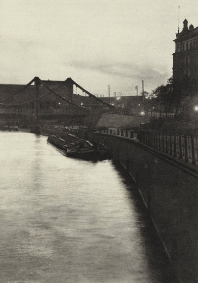 Berlin: Humboldt-Hafen; Port Humboldta (zdjęcie czarno-białe) autorstwa Sasha Stone