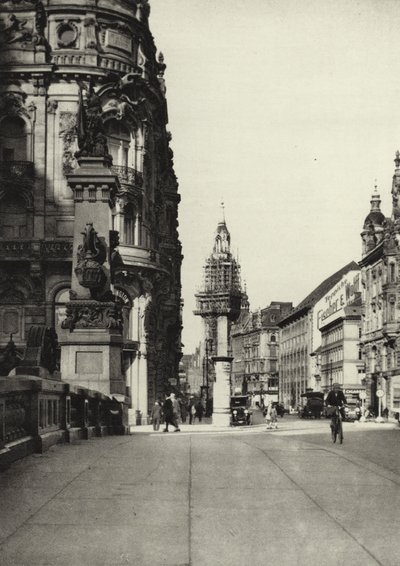 Berlin: Most Cesarza Wilhelma (zdjęcie czarno-białe) autorstwa Sasha Stone