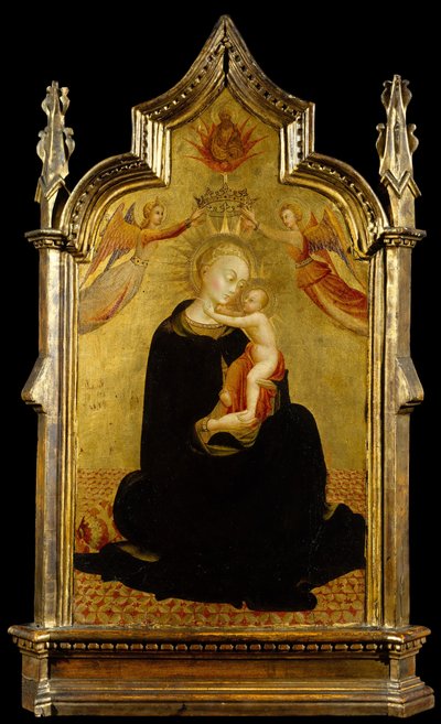 Madonna z Dzieciątkiem z Aniołami, ca. 1445-50. autorstwa Sassetta