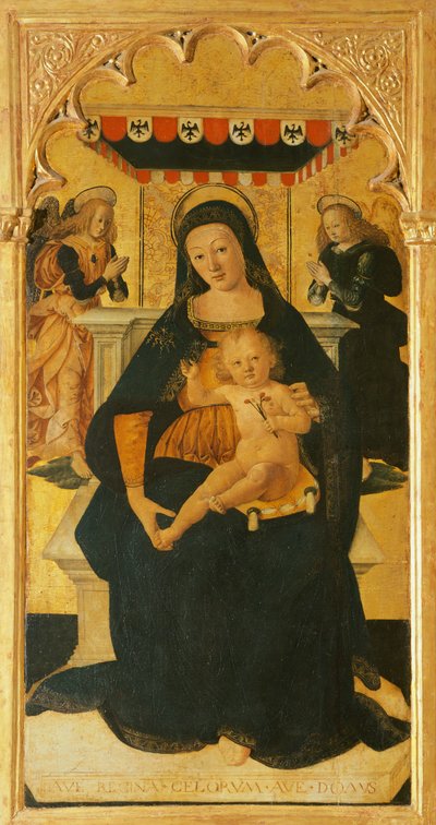 Madonna z Dzieciątkiem na tronie autorstwa Saturnino Gatti