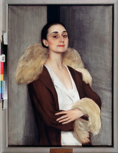 Portret Melity Tchalokashvili, XX wiek (tempera) autorstwa Savelij Abramovich Sorin