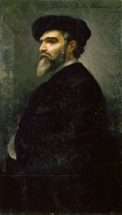Autoportret, Saverio Francesco Altamura (1822-1897), olej na płótnie autorstwa Saverio Altamura