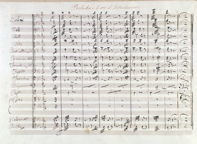 Pierwsza strona preludium opery Il bravo Mercadante (1842) autorstwa Saverio Mercadante