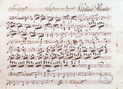 Partytura muzyczna opery Zbójcy Mercadante (1836) autorstwa Saverio Mercadante
