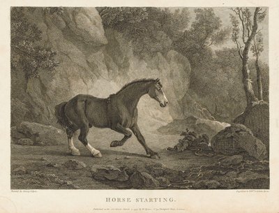Start konia (akwaforta) autorstwa Sawrey (after) Gilpin