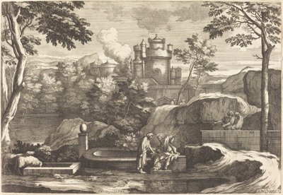 Jezus i Samarytanin autorstwa Sébastien Bourdon