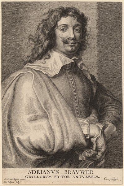 Adriaen Brouwer autorstwa Schelte Adams Bolswert after Sir Anthony van Dyck