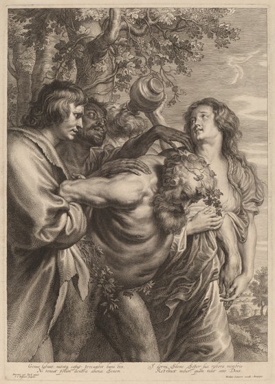 Pijany Silenus autorstwa Schelte Adams Bolswert after Sir Anthony van Dyck