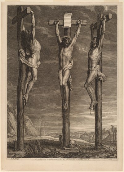 Chrystus ukrzyżowany między dwoma złodziejami autorstwa Schelte Adams Bolswert after Sir Peter Paul Rubens