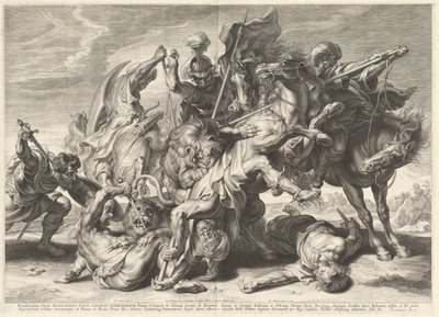 Polowanie na lwa autorstwa Schelte Adams Bolswert after Sir Peter Paul Rubens