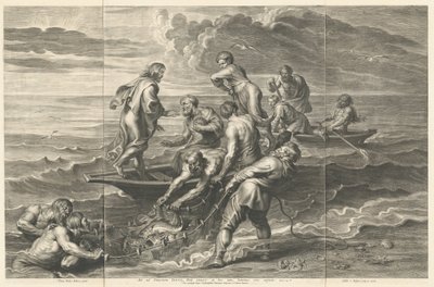 Cudowny Pobór Ryb autorstwa Schelte Adams Bolswert after Sir Peter Paul Rubens