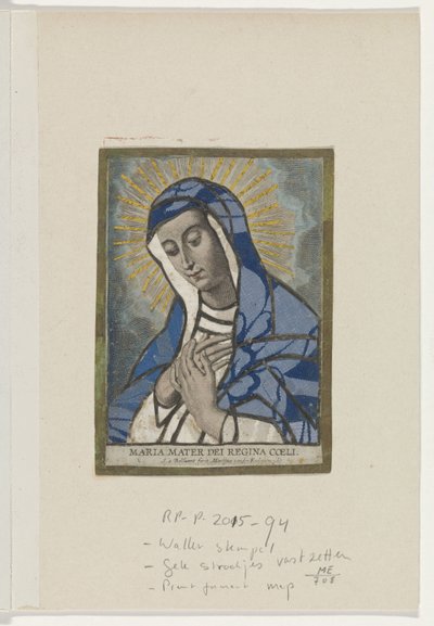 Aplikant poznał Marię Maria Mater Dei Królowa Niebios (tytuł na obiekcie) autorstwa Schelte Adamsz. Bolswert