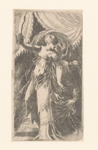 Judyta z głową Holofernesa w torbie autorstwa Schiavone (attributed to)