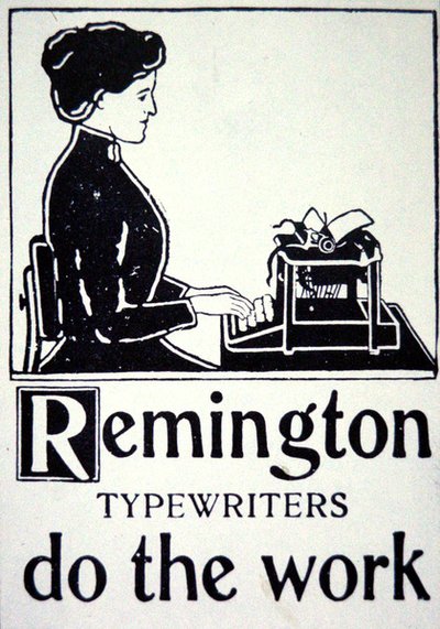 Reklama maszyn do pisania Remington autorstwa School American