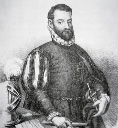 Pedro Menendez de Aviles (lito) autorstwa School American