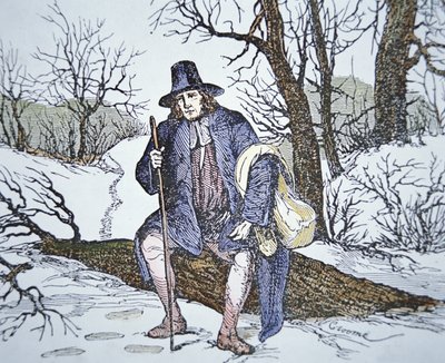 Roger Williams in the Wilderness (kolor lito) autorstwa School American