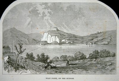 West Point, kluczowy fort, który Benedict Arnold planował dostarczyć Brytyjczykom podczas wojny o niepodległość (lito) autorstwa School American