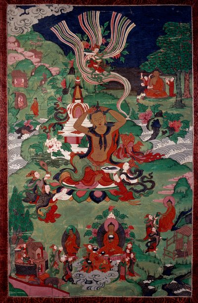 Odcinek z życia Buddy: fryzura. Gobelin. Paryż, Muzeum Guimet, Narodowe Muzeum Sztuki Azjatyckiej autorstwa School Asian
