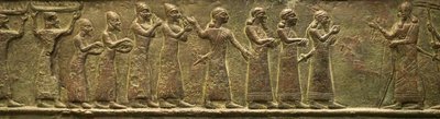 Bramy Balawat ze starożytnego imperium asyryjskiego (płaskorzeźba) autorstwa School Assyrian