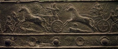 Bramy Balawat ze starożytnego imperium asyryjskiego (płaskorzeźba) autorstwa School Assyrian