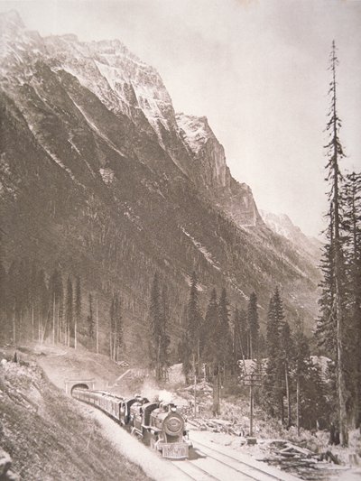 Canadian Pacific Railway Train, c.1925 (zdjęcie czarno-białe) autorstwa School Canadian