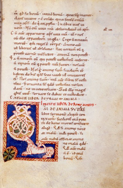 Miniaturowa strona Starego Testamentu. 13 wiek. Karolingiem był. Biblioteka Trivulziana, Mediolan. autorstwa School Carolingian