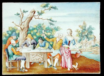 Talerz z róży rodzinnej, ok.1740 (emalia) autorstwa School Chinese