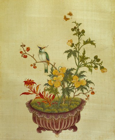 Art China: malowanie na jedwabnych kwiatach i ptakach. Anonimowy z XVIII wieku. Paryż, BN autorstwa School Chinese