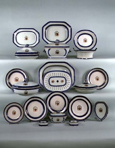 Chiński eksportowy serwis obiadowy, ok. 1790 (ceramika) autorstwa School Chinese