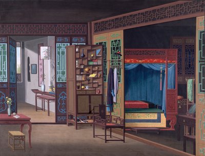 Wnętrze chińskiego domu w Kantonie autorstwa School Chinese