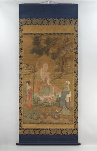 Lohan Summoning Dragons, dynastia Yuan lub Ming autorstwa School Chinese