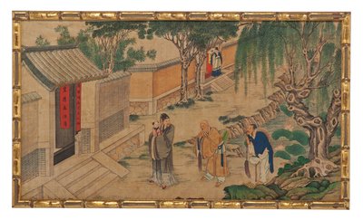 Jedna z dwudziestu czterech scen ze snu o czerwonej komnacie autorstwa School Chinese