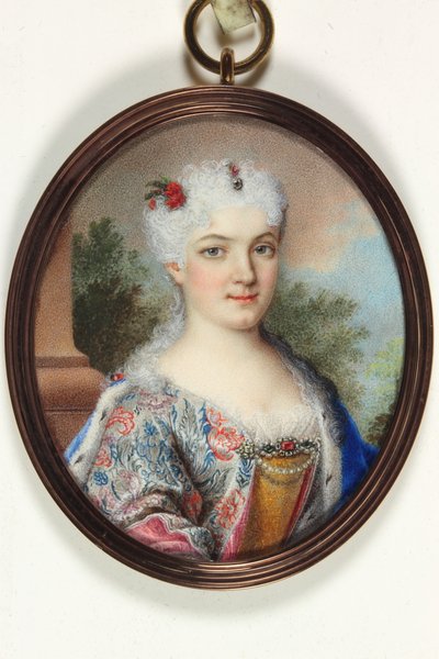 Pani o imieniu Maria Leczińska (emalia) autorstwa School Continental