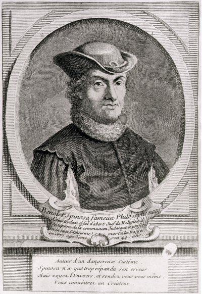 Portret Barucha lub Benedykta Spinozy (1632-77), holenderskiego filozofa (rycina) autorstwa School Dutch