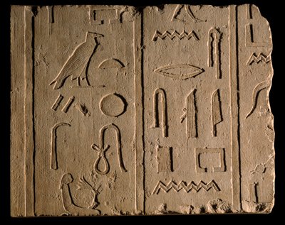 Starożytność egipska: inskrypcja nagrobna wspominająca damę o imieniu Takhout. VIII wiek p.n.e. Paryż, Luwr autorstwa School Egyptian
