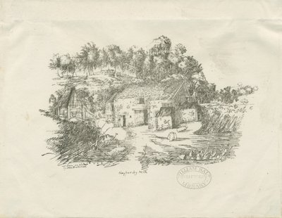 Biddulph - Knypersley Mill: litografia (winietowana), [c 1826] (druk) autorstwa School English