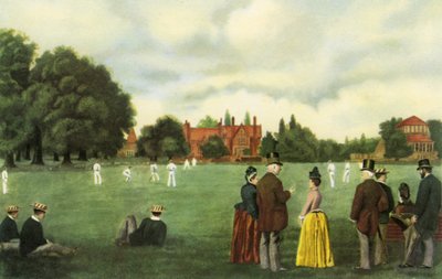 Big Side Cricket, Rugby School, Anglia, z książki "English Public Schools" autorstwa Rexa Warnera autorstwa School English