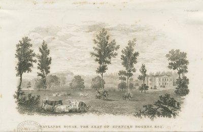 Burslem - Watlands House: grawerowanie i [?XIX wiek] (druk) autorstwa School English