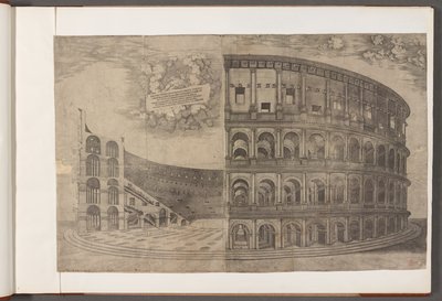 Bawełna August III, f.53 Koloseum.   Druki starożytnych budynków, sztuki i pokrewnych scen, głównie w Rzymie autorstwa School English