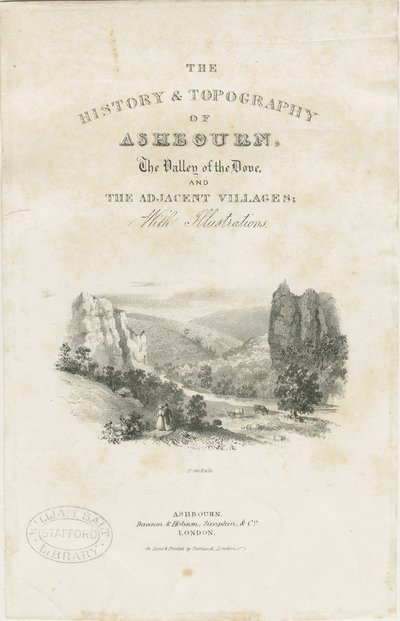 Dovedale - pejzaż: litografia (winiety) i [?XIX w.] (druk) autorstwa School English