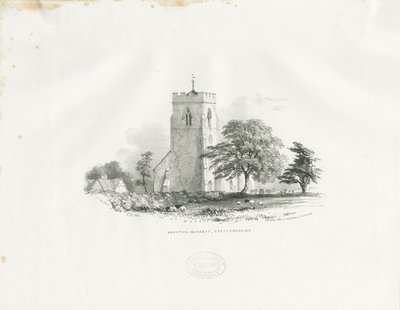 Drayton Bassett Church: litografia (winietowana), bd [c 1825-30] (druk) autorstwa School English
