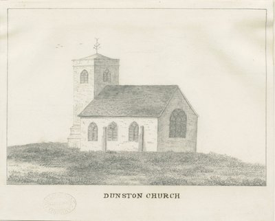 Kościół Dunston: rysunek ołówkiem, bd [?XIX w.] (rysunek) autorstwa School English