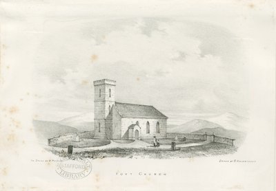 Foxt Church: litografia, nd [c 1840] (druk) autorstwa School English