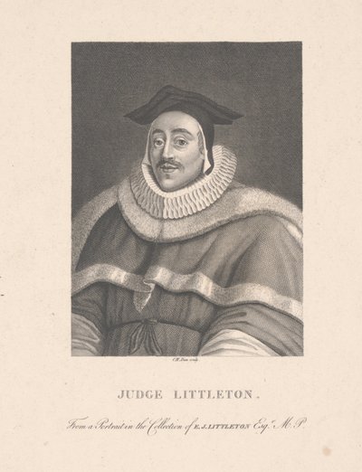 Sędzia Littleton , grawerowane przez CM Diena (grawerowanie) autorstwa School English