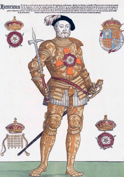 Król Anglii Henryk VIII (druk) autorstwa School English