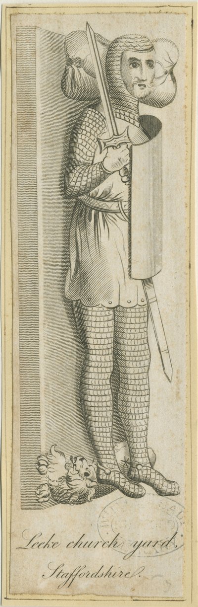 Por Cmentarz - Rycerz: grawerowanie i [?XVIII wiek] (druk) autorstwa School English