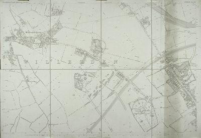 Mapa Willesden, Londyn (lito) autorstwa School English