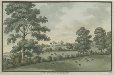 Needwood - Brickley Lodge: malarstwo akwarela i [c 1786] (malarstwo) autorstwa School English