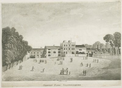 Szkoła Sedgley Park: grawerowanie akwatinty, bd [ok. 1797] (druk) autorstwa School English