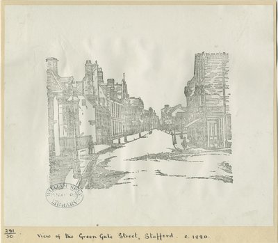 Stafford - Greengate Street: drzeworyt, nd [ok. 1880] (druk) autorstwa School English